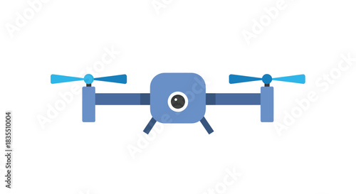Flat vector art of a drone