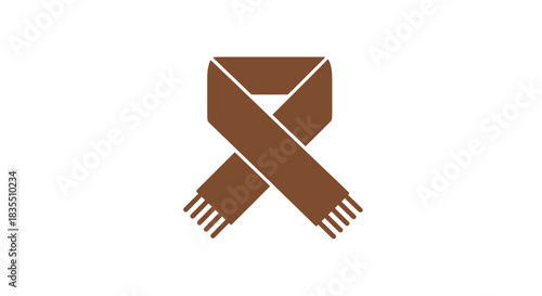 Brown scarf icon