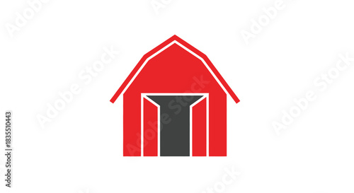 Red barn, simplified