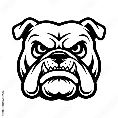Bulldog Head Logo Silhouette