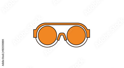 Goggles icon, round lenses