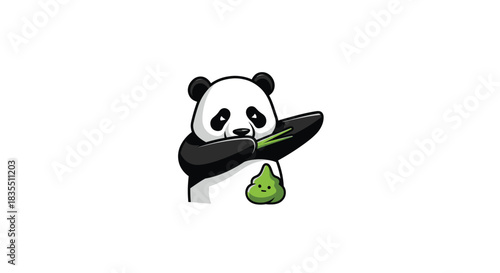 Panda eating bamboo
