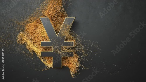 4k video Golden Yen Market. Prores 4444.