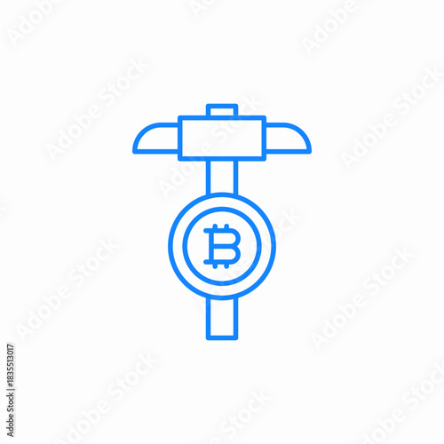 blockchain miner icon sign vector