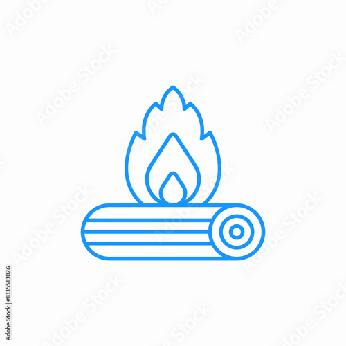 bonfire wood icon sign vector
