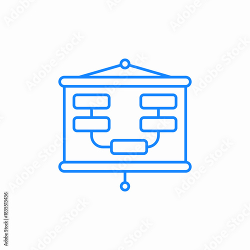 data slide show icon sign vector