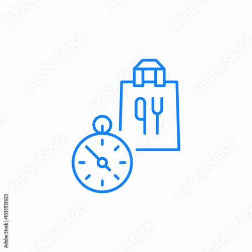 food delivery schedule icon sign vector