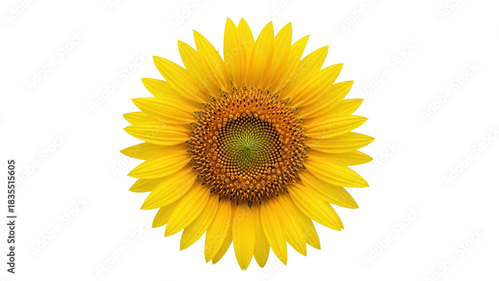 Fototapeta premium Bright yellow sunflower PNG isolated on transparent background, vibrant floral design element for summer and nature themes