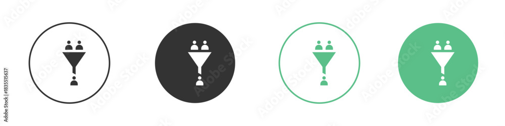 Fototapeta premium sales conversion icons silhouettes set isolated pack