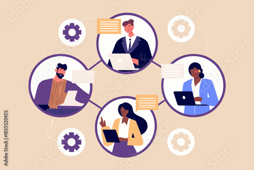 Diverse team collaboration and communication in a connected network
