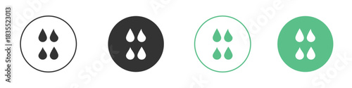 Water drop shape icons silhouettes set isolated pack