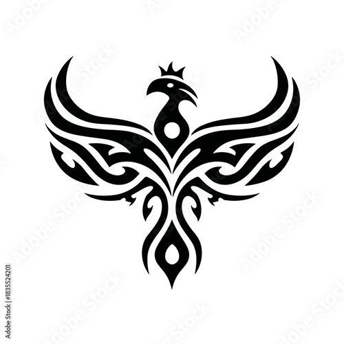 Phoenix symbol artistic design tattoo art creative studio minimalist approach transformation concept