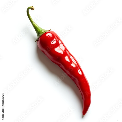 Red Chili Pepper Isolated on White Background
