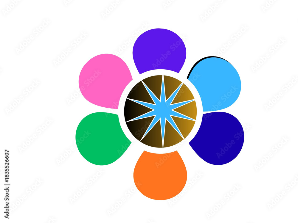 Obraz premium colorful pinwheel isolated on white