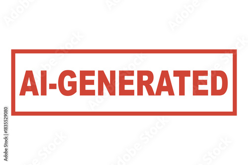 Canvas Print AI Generated stamp sign, ai-generated seal sign illustration in PNG isolated on