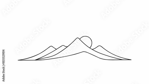 mountain landscape vector illustration