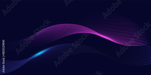 Abstract background with flowing lines. Dynamic waves. Vector illustration.