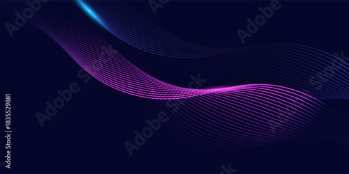 Abstract background with flowing lines. Dynamic waves. Vector illustration.