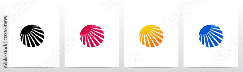 Sun Shining Ray Light Letter Initial Logo Design O