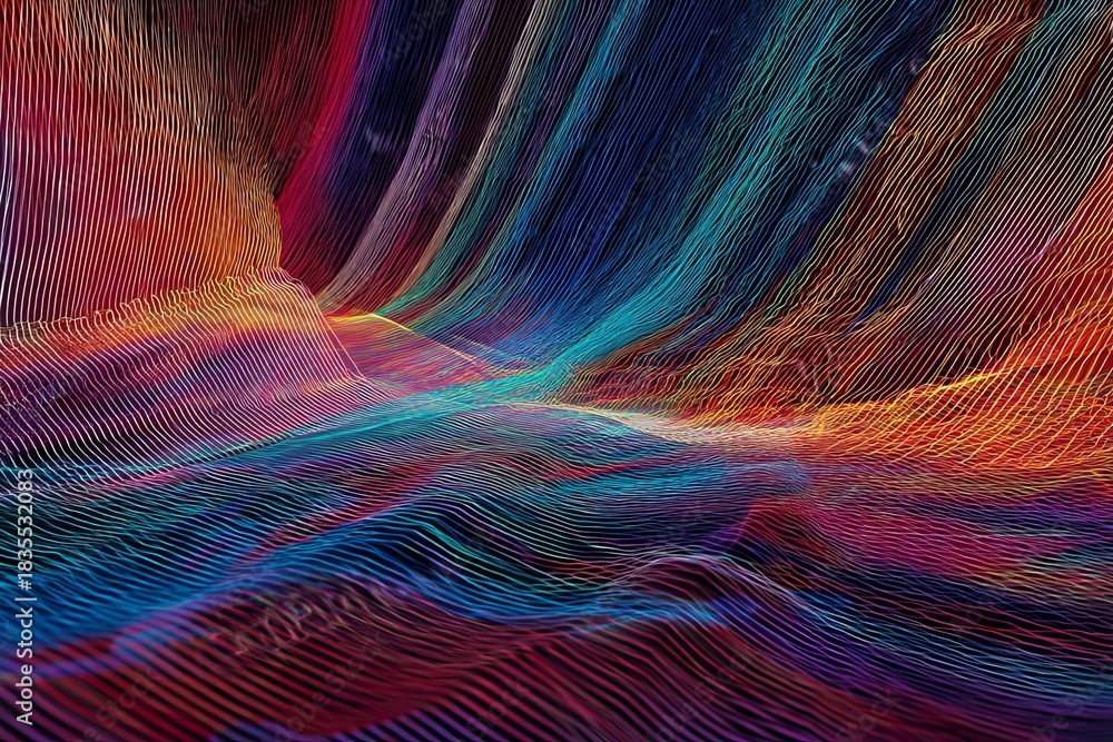 Naklejka premium Vibrant Abstract 3D Background