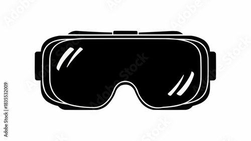 ski goggles isolated on white background