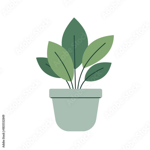 Stylish indoor plant in minimalistic pot, enhancing home decor with freshness and verdant charm