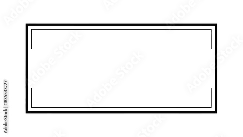 Rectangular frame with an outer thick line and an inner thinner line