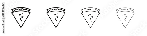Crepe icons graphic. Thin line drawing illustration.