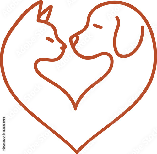 Pet Heart  Scalable SVG Vector Graphic with Editable Paths and Layers for Web, UI Design, Digital Art, and Print Applications