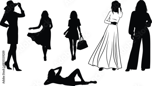 fashion women silhouettes