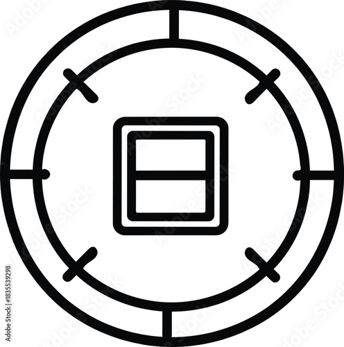 Muslim pray qibla direction compass icon in line style for apps website ui ux design flat minimal simple modern