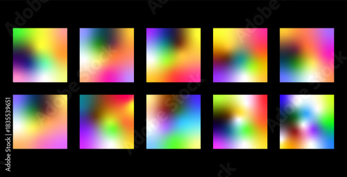 Abstract defocused background Set, A blurry image of a colorful object with a blurry background Set