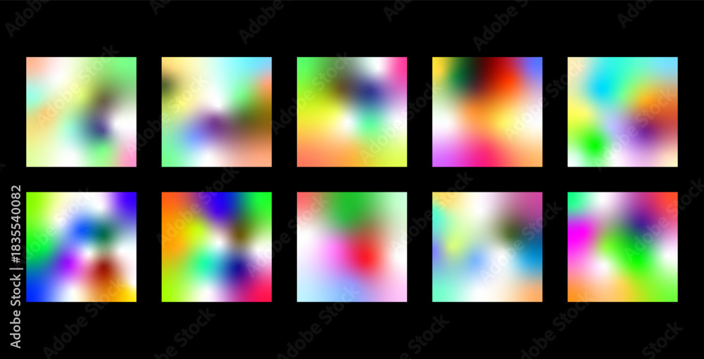 Fototapeta premium Abstract defocused background Set, A blurry image of a colorful object with a blurry background Set