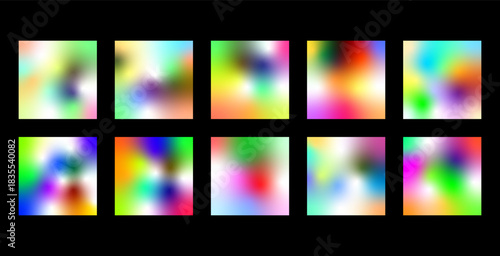 Abstract defocused background Set, A blurry image of a colorful object with a blurry background Set
