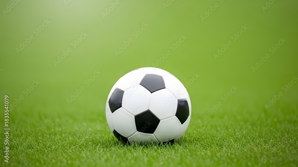 Fototapeta premium Soccer Ball on Green Grass