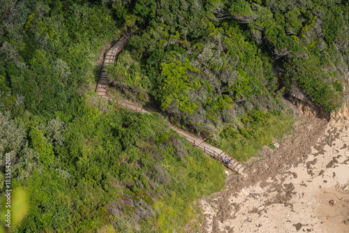Blick auf die Wanderwege in Knysna in Südafrika