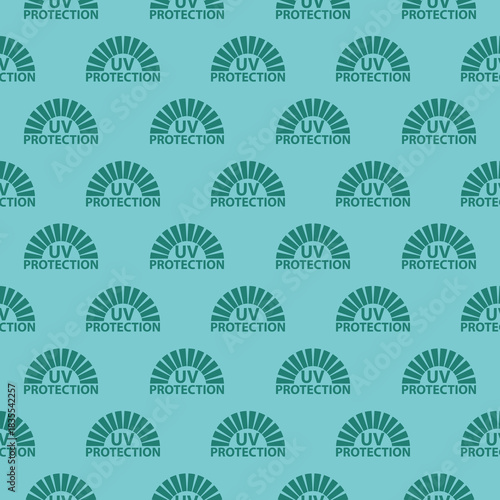 UV protection seamless pattern isolated on color background