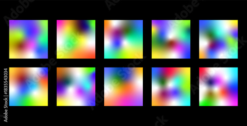 Abstract defocused background Set, A blurry image of a colorful object with a blurry background Set