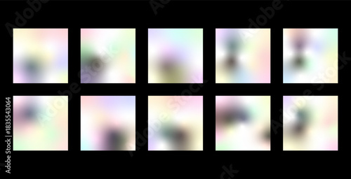 Abstract defocused background Set, A blurry image of a colorful object with a blurry background Set