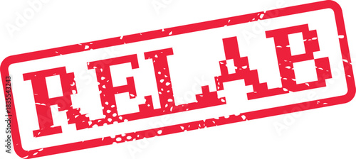 RELAB official grunge rubber stamp design for digital documents and records