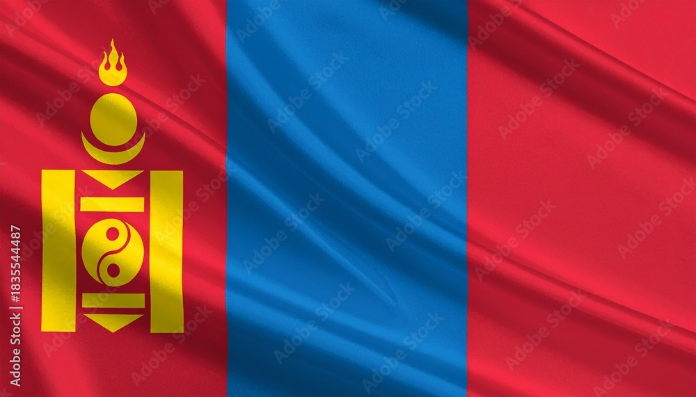 Naklejka premium flag of Mongolia