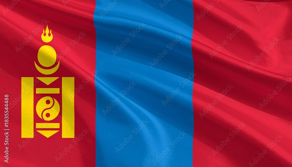 Naklejka premium flag of Mongolia