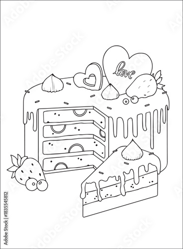 Valentines coloring Page - valentines day, love, heart, hearts, romance, romantic, couple