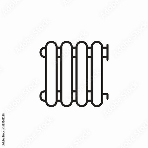 cast iron radiator icon sign vector