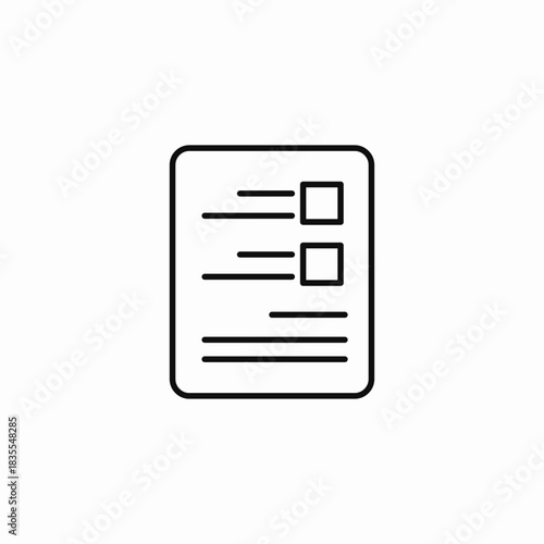checklist on document icon sign vector