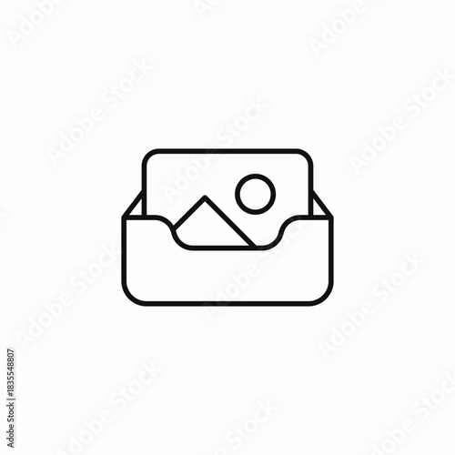 images inbox tray icon sign vector
