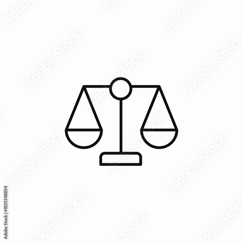 justice balance scales icon sign vector