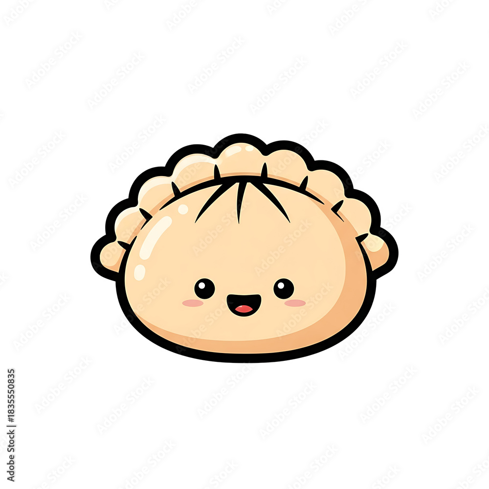 Obraz premium Cute Dumpling Cartoon.
