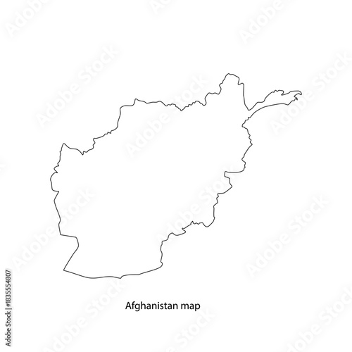 Afghanistan Map Outline Vector Icon