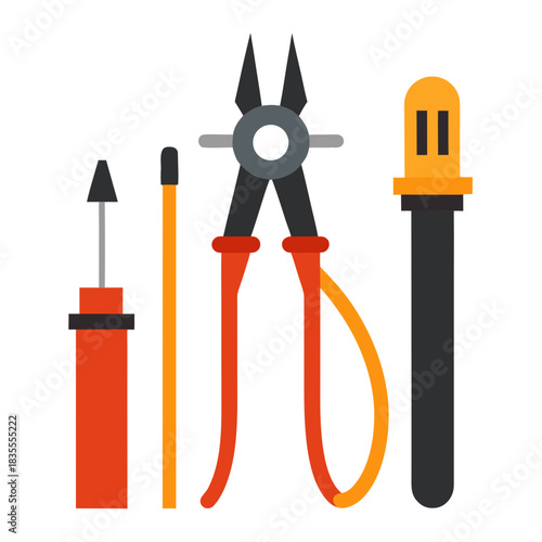 Set of electrical tools for repair and maintenance